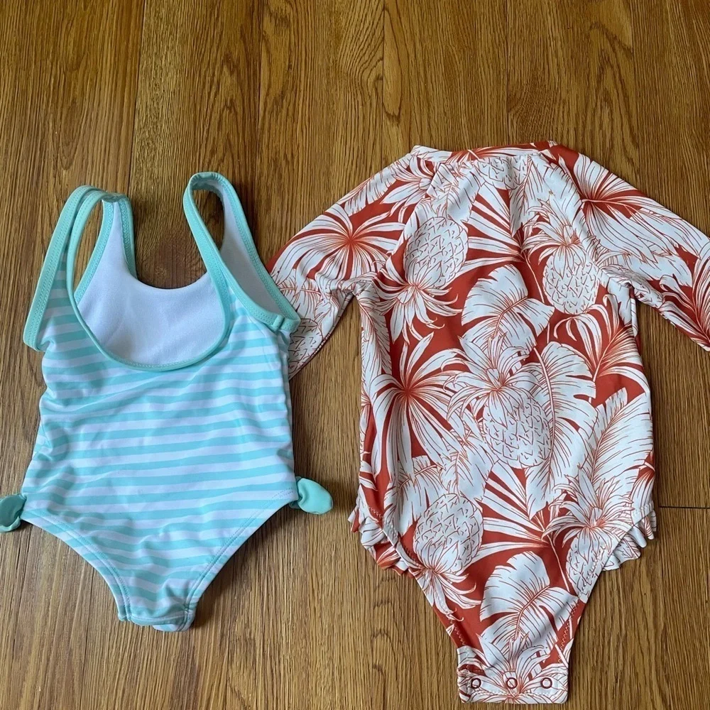 Tropical Print Baby Swimsuit bundle of 2